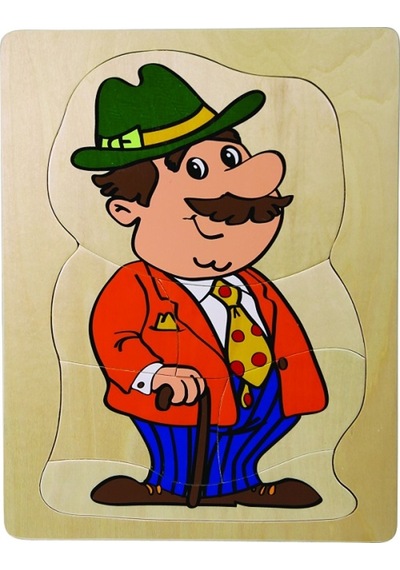 Ahşap Dede Katlı Evreler  Puzzle