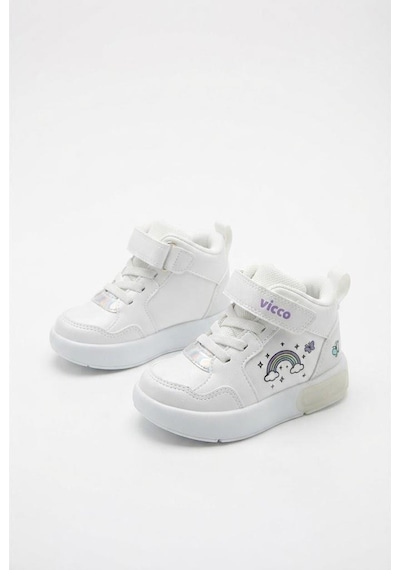 Vicco Şira Beyaz Anatomik Rahat Sneaker Işıklı Kız Çocuk Bot 946.p26k.257