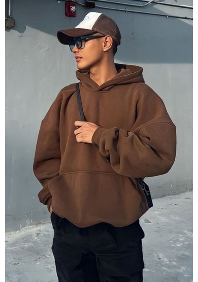 Prtnc Protonic Unisex Kahve Basic Sweatshirt Hoodie Kahverengi