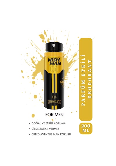 Erkek Sprey Deodorant 21 Saat Etkili - Aventuses - 200 Ml