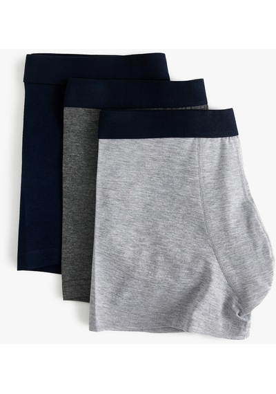 Koton Basic 3'Lü Boxer Seti Çok Renkli Lacivert 4Slm90093Mk Koton Basic 3'Lü Boxer Seti Çok Renkli Lacivert 4Slm90093Mk