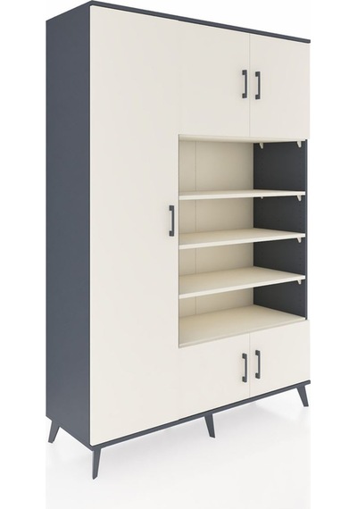 Hyperion Dolap 10 Raflı 5 Kapaklı 132x44x195 Antrasit-aytaşı/... Antrasit Hyperion Dolap 10 Raflı 5 Kapaklı 132x44x195 Antrasit-aytaşı/... Antrasit