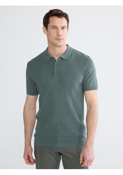 Lcwaıkıkı Classic Yeşil Polo Yaka Erkek Triko Tişört