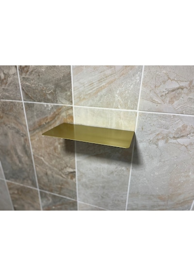 Papyon Metal Duvar Rafı, Dekoratif Gold Gold