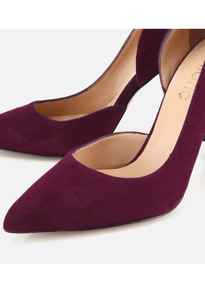 Hotiç Kadın Süet Deri Mor Klasik İnce Topuklu Stiletto 01ayh329760a660 01ayh329760a660