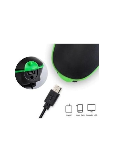 Xbyc 6163 Usb Şarjlı 250 Lümen 140 Db Yüksek Sesli Bisiklet Ön Farı Ve Korna Siyah