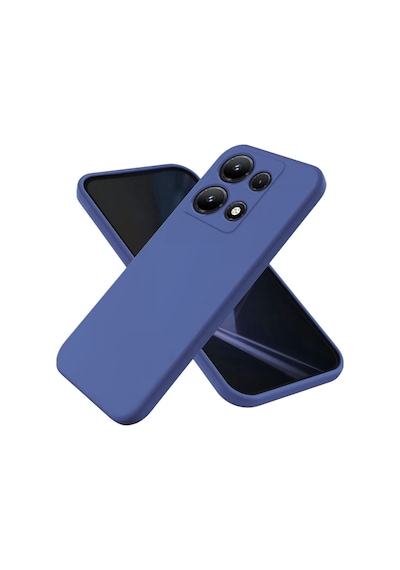 Infinix Note 30 Pro Uyumlu Silikon Kılıf - Kamera Korumalı Esnek Pastel Renk Kapak - Lacivert