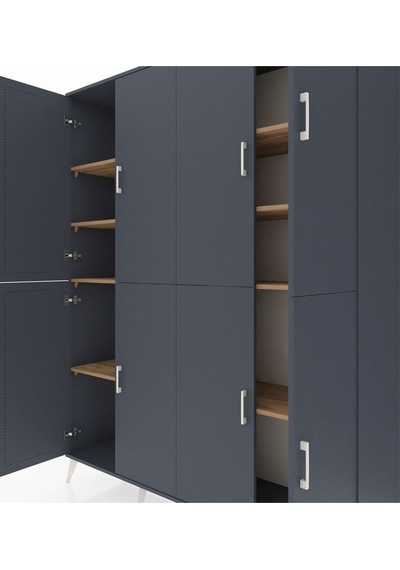 Hyperion Gardrop 8 Raflı 8 Kapaklı 176x44x221 Antrasit-antrasit/çam Antrasit/çam Hyperion Gardrop 8 Raflı 8 Kapaklı 176x44x221 Antrasit-antrasit/çam Antrasit/çam