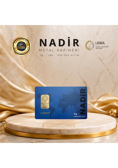 1 Adet 5 Gr 24 Ayar Altın 995 Nadir