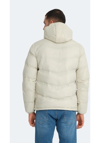 Slazenger World In Erkek Puffer Şişme Mont Kırık Beyaz Kırık Beyaz