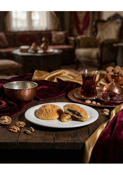 Ibrahim Burak Etiler Kerebicci Oğuz Şeker Ilavesiz Tereyağlı Hurmalı Mamül - Kurabiye 500 Gr