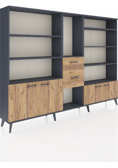 Arges Dolap 10 Raflı 2 Çekmeceli 4 Kapaklı 220x30x163 Antrasit-çam Atlas Çam - Antrasit Arges Dolap 10 Raflı 2 Çekmeceli 4 Kapaklı 220x30x163 Antrasit-çam Atlas Çam - Antrasit
