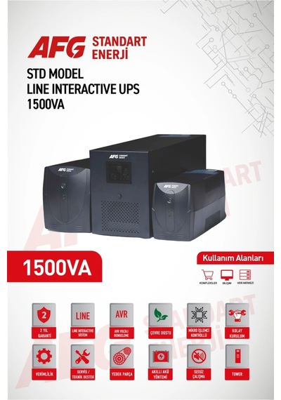 1500 Va Line Interactive Ups Std Model Kesintisiz Güç Kaynağı