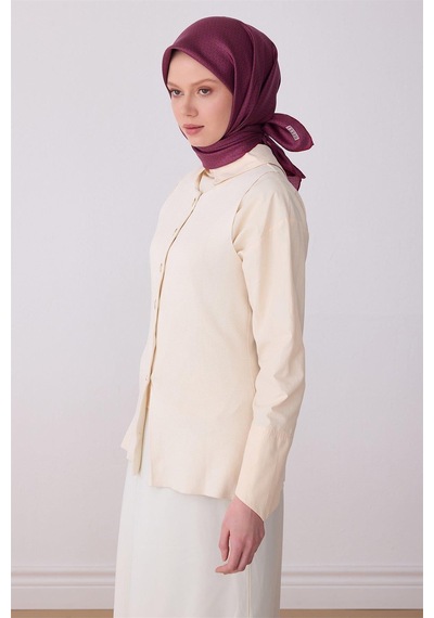 Belli İpek Eşarp - 4317-89 Mürdüm Twill