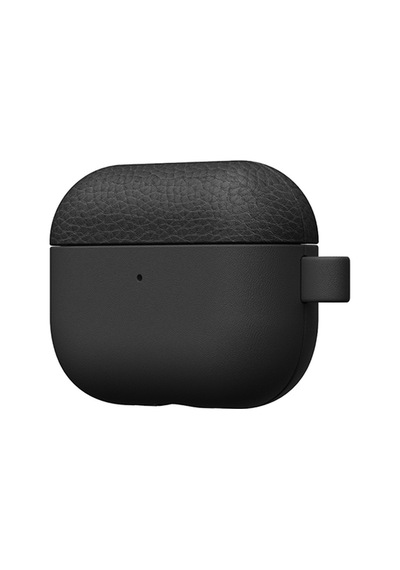 Apple Uyumlu AirPods Pro 3 Amazingthing Glamour Classique Serisi Deri Tasarımlı Kapak Siyah Siyah