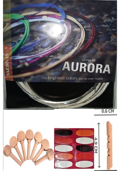 Aurora 0.25 Divan Uzun Sap Bağlama Teli Takımı +10 Adet Tezene + Aurora 0.25 Divan Uzun Sap Bağlama Teli Takımı +10 Adet Tezene +
