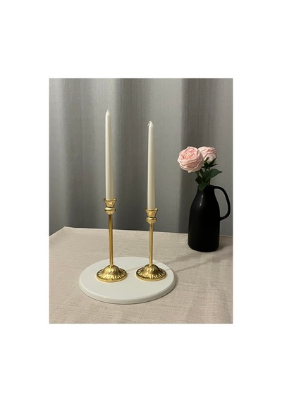 Rustik Model Gold Rengi 2'li Şamdan & Mumluk Seti Gold - 805784881 Gold