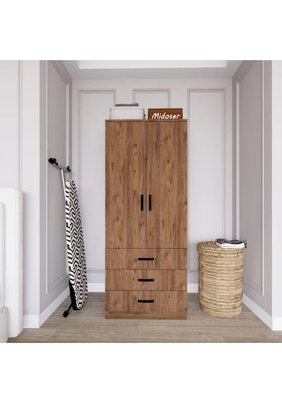 Easy Atlantik Çam 2 Kapılı 3 Çekmeceli Gardırop Atlantik Çam