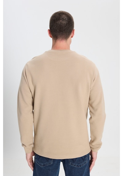 Wrangler Regular Fit Normal Kesim Bisiklet Yaka %100 Pamuk Bej Sweatshirt W242501614 Bej