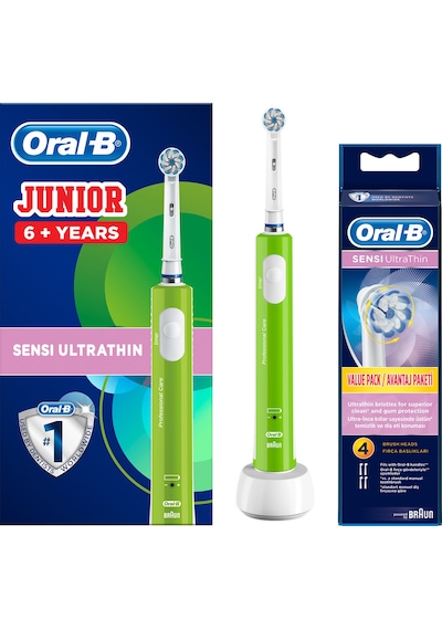 Oral-B Junior Çocuk Elektrikli Diş Fırçası + 4'lü Yedek Başlık