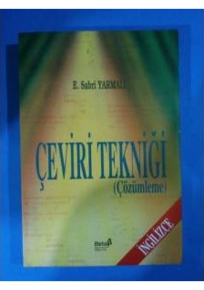 Çeviri Tekniği Çözümleme N11.41