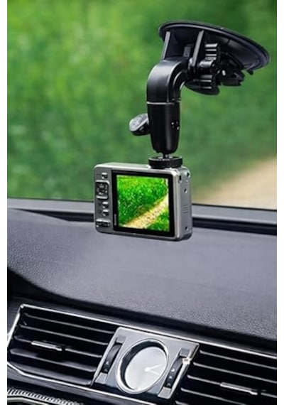 Vantuzlu Ayarlanabilir Kamera Tutucu Araç İçi Cam Konsol  Aparatı 360 Döner Mafsallı Güçlü Vakum Tabanlı Aksiyon Ve Mini Kamera Standı Kmt-54