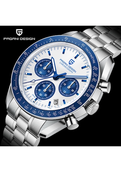 Pagani Design Pd-1701 Speedmaster Moonwatch 40mm Vk63 Kronograf Kuvars Saat Safir 100m Su Geçirmez Erkek Kol Saat Mavi Diğer