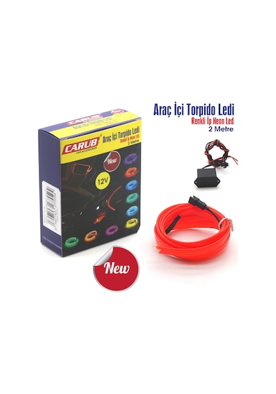 Carub Araç Içitorpido Ledi 12V Ip Neon Kırmızı 2Mt