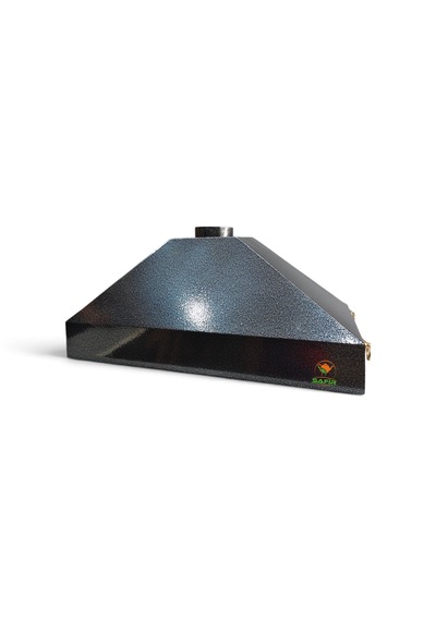 Safir Gri Statik Boyalı Davlumbaz 120 Cm Ebatlı Safir Davlumbaz 5 Ve 6 Gözlü Çay Kazanı İçin Davlumbaz