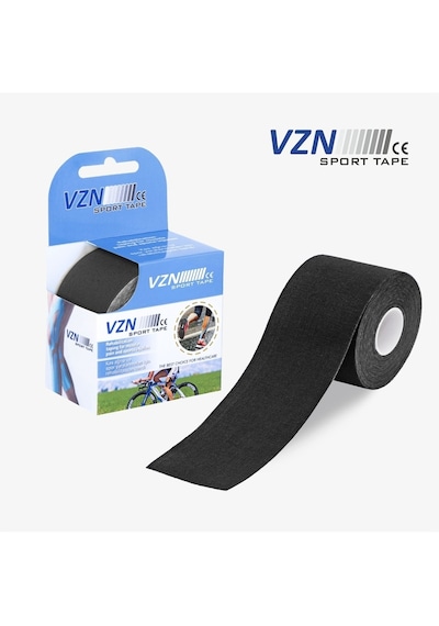 VZN Tape Siyah Renk Kinesio  Bandı 5 Metre X 5 cm