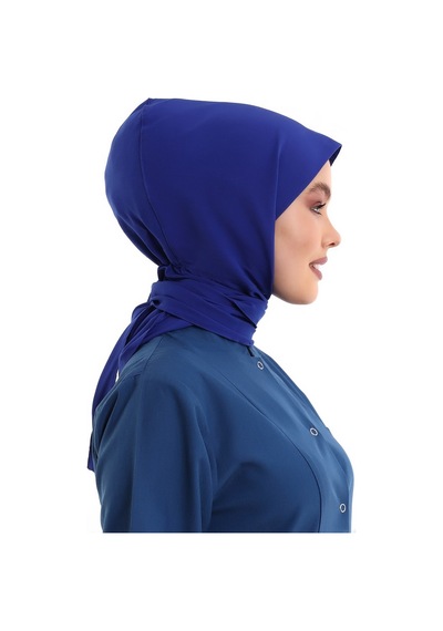 Tesettür Boyun Bağlamalı Bone - 4816 Saks Mavisi-5841 - 4816 Saks Mavisi