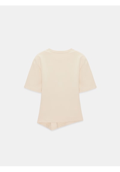 Dilvin 32445 Aksesuar Detaylı Basic T-shirt-taş Taş