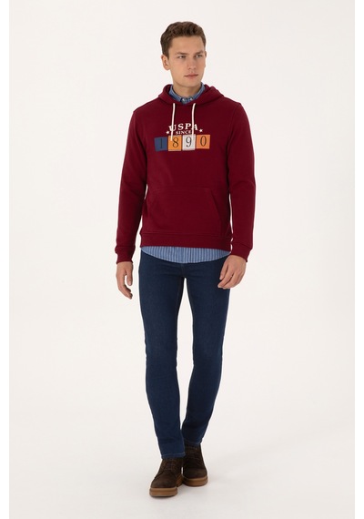 U.s. Polo Assn. Erkek Bordo Sweatshirt 50316364-vr014 Bordo