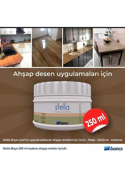 Stella Ahşap Renkler Serisi 250ml - Meşe