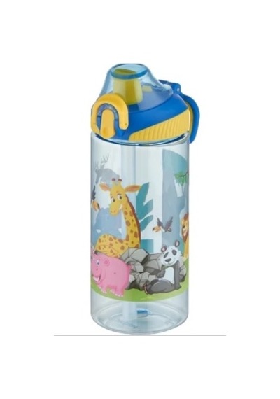 Vagonlife 0305 Tritan Pipetli Matara 500 ml (Mavi-Sarı)