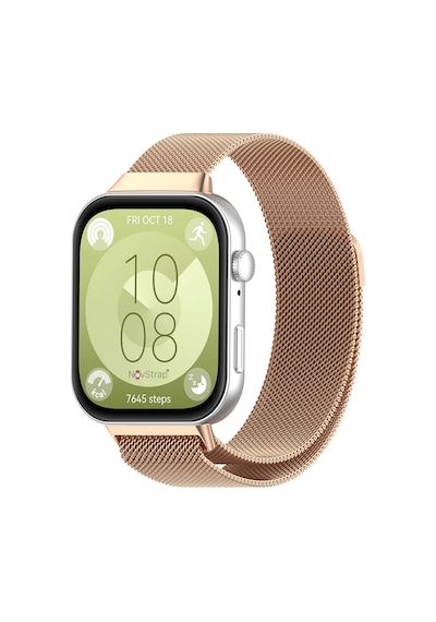Novstrap Huawei Watch Fit 3 İle Uyumlu Kordon Kayış Metal Hasır Örgü Çelik Kordon