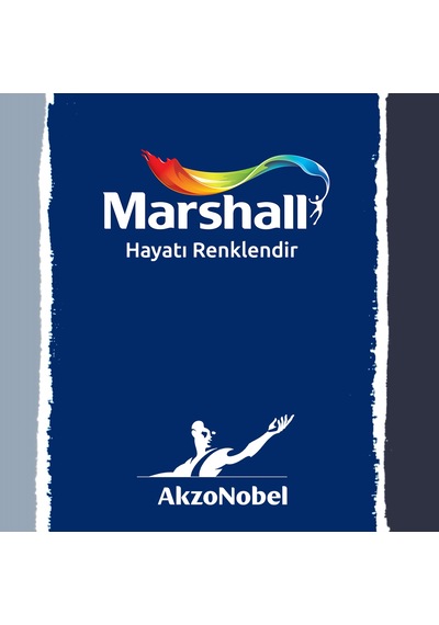 Marshall Luxe Aqua Parlak Beyaz Su Bazlı Ahşap Metal Duvar Boyası 0,75 L 1