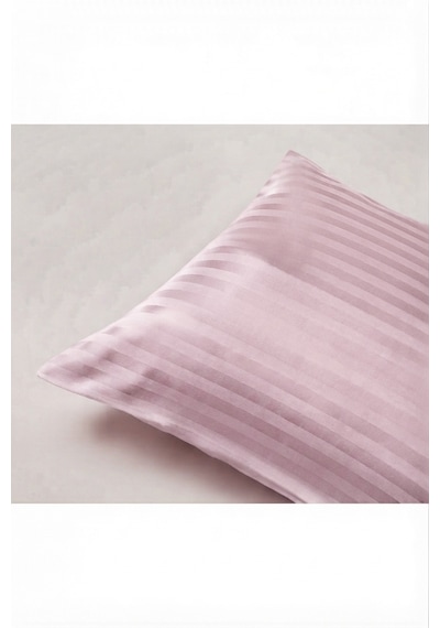 Orta Boy 40x60cm %100pamuklu Saten Fermuarlı Yastık Kılıfı 2adet Pudra