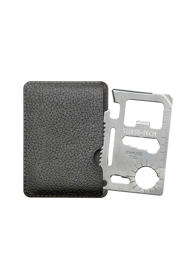 Swiss Tech 15-ın-1 Credit Card Multi-tool Stainless Steel Siyah