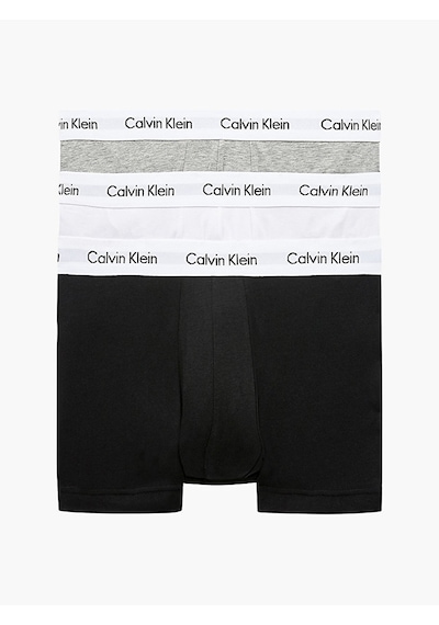 Calvin Klein Erkek 3 Lü Trunk Boxer Seti - Cotton Stretch Siyah - Beyaz - Gri
