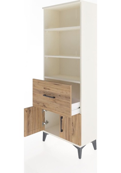 Arges Dolap 3 Raflı Tek Çekmeceli 2 Kapaklı 60x30x163 Aytaşı-çam Aytaşı