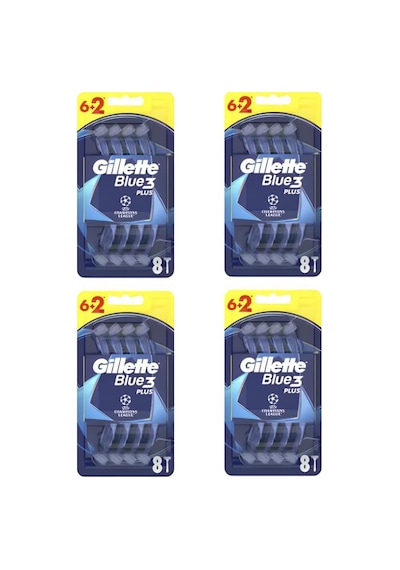 Gillette Blue3 Plus Tıraş Bıçağı 6+2 Li 4 Adet