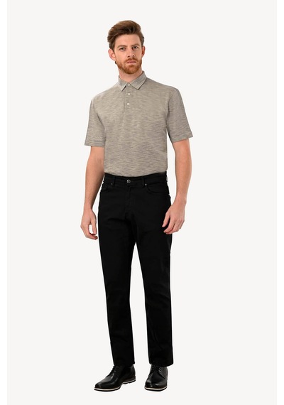 Erkek Siyah Slim Fit Kanvas Pantolon