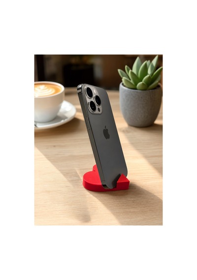 3dmarketi Kalp Telefon Tutucu Kırmızı 2'li Set