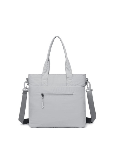 Smart Bags Mikro Poly Kumaş Büyük Boy Kadın Omuz Çantası 3345 Gri