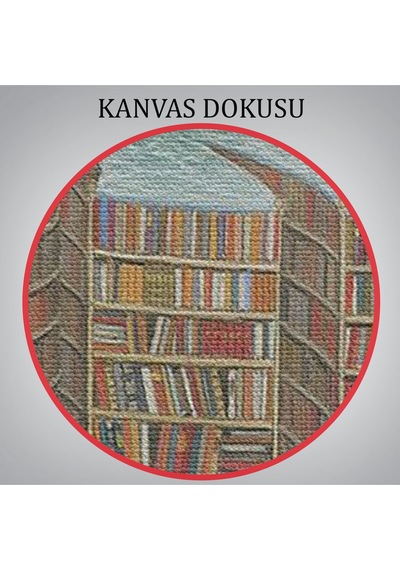 Gerçeküstü Bir Kütüphane Posteri, Çalışma Odası Hediyesi Kanvas Tablo-5330