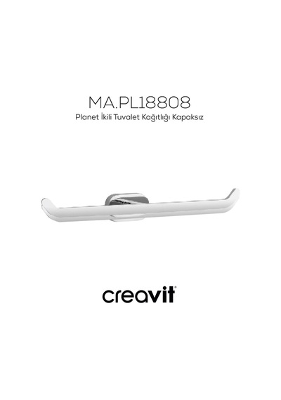 Creavit PL18808 Planet İkili Tuvalet Kağıtlığı Kapaksız Krom