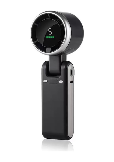Maks Technology Mkst Dd5021 Dijital Led Göstergeli Boyun Askılı Katlanabilir Portatif Mini Soğutucu El Fanı - Siyah