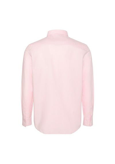 Calvin Klein Ls Erkek Düz Renk Oxford Pembe Klasik Gömlek-15674 Pearly Pink