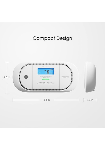 X-sense Karbonmonoksit Alarmı, Dijital Lcd Ekranlı, 5 Yıl Değiştirilebilir Pil Ve Tepe Değer Hafızalı Co Dedektör Alarmı, Xc01-r